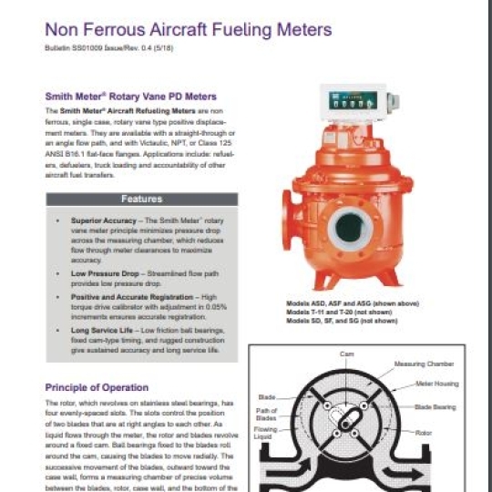 NON-FERROUS AIRCRAFT FUELING METERS (2" TO 6") - TechnipFMC