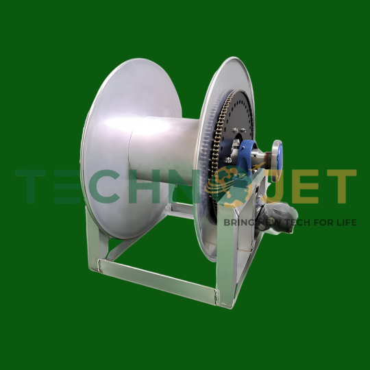 Ru lô cuốn ống nhiên liệu, xăng dầu bằng nhôm TECHNOJET, Model: TZ-HR2A60 (Aluminum Hose reel)