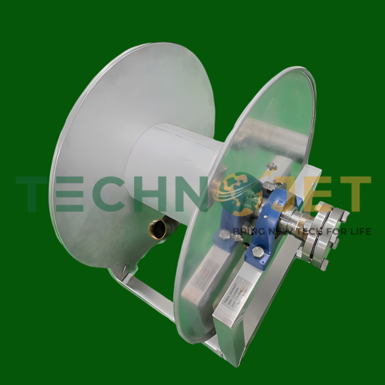 Ru lô cuốn ống nhiên liệu, xăng dầu bằng nhôm TECHNOJET, Model: TZ-HR2A60 (Aluminum Hose reel)