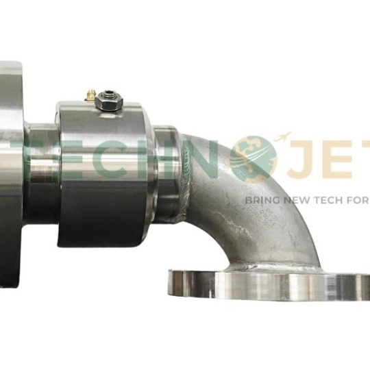 Khớp xoay xăng dầu 2 inch elbow 90 độ TechnoJet (Tương thích với nhiên liệu bay Jet-A1), Model: TZ-SV2SS150E