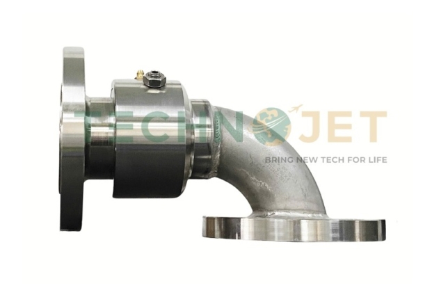 Khớp xoay xăng dầu 2 inch elbow 90 độ TechnoJet (Tương thích với nhiên liệu bay Jet-A1), Model: TZ-SV2SS150E